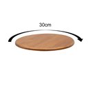 Ver imagem 2 de Tampo de Mesa Lateral 30cm X 15mm Redonda Pinus Clear Madeira Maciça Cor Nozes Envernizado