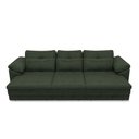Ver imagem 6 de Sofá Retrátil Manual Sala de Estar Nolan Bipartido 297cm Conforto Premium em Couro Verde Manchado G5
