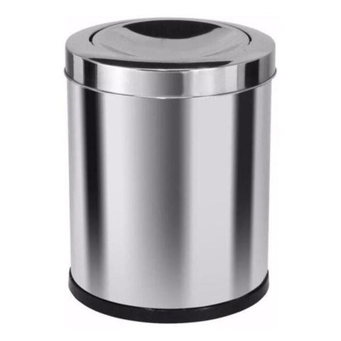 Lixeira Inox 13,5L Tampa Meia Esfera