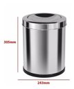 Ver imagem 2 de Lixeira Inox 13,5L Tampa Meia Esfera