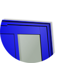 Ver imagem 3 de Porta Pivotante Alumínio Lambril Miraggio c/Puxador D.Azul 120 Brimak