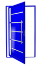Ver imagem 1 de Porta Pivotante Alumínio Lambril Miraggio c/Puxador D.Azul 120 Brimak