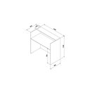 Ver imagem 4 de Balcão de Atendimento Recepção de 120 cm New City Cinza Web Office