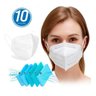 MASCARA DE FALSO TECIDO COM ELASTICO - KN95 KIT COM 10 UN - 1