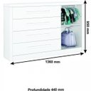 Ver imagem 5 de Cômoda para Quarto de Bebê 1 Porta 4 Gavetas Affetto Potente