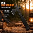 Ver imagem 6 de Machado Mini Multifuncional 3 em 1 Tomahawk Martelo Pe de Cabra Cabo Emborrachado Aco