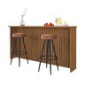 Bancada Ripada para Cozinha 208cm Isadora Predilleta Freijo - 2
