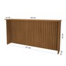 Bancada Ripada para Cozinha 208cm Isadora Predilleta Freijo - 3