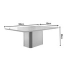 Ver imagem 3 de Conjunto: Mesa de Cozinha Pietã¡ Curvo 180cm + 6 Cadeiras Maldivas Madeira Naturale/Off White -