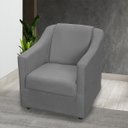 Ver imagem 2 de Kit 4 Poltronas Decorativas para Sala de Espera Recepção Escritório Consultório Suede