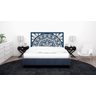 Cabeceira de Cama King Mandala Flores Prosperidade 195x100cm - 4mm:Azul Marinho - 3