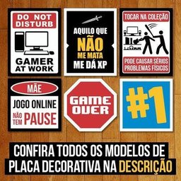 Placa Quadro Placa Gamer Geek - Golpe (27x27) - 2