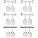 Ver imagem 1 de Kit 6 Organizadores Porta Taças 25cm Suportes Para Pendurar Taças Rose Gold