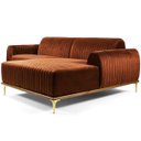 Ver imagem 1 de Sofá Molino 3 Lugares 230cm Chaise Esquerdo Pés Veludo - Nexta Casa