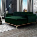 Ver imagem 3 de Sofá 4 Lugares 2,30m Chaise Esquerdo Molino Base Madeira Pés - Nexta Casa