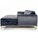 Ver imagem 6 de Sofá Molino 3 Lugares 230cm Chaise Esquerdo Pés Gold Veludo Titânio - Nexta Casa