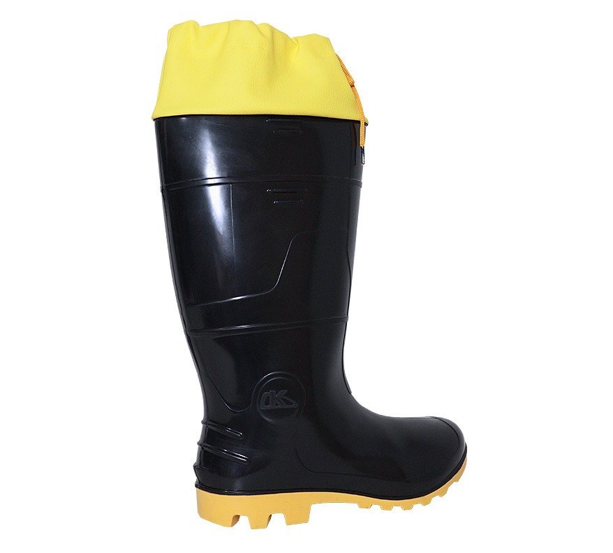 Bota de Pvc Preta com Polaina Kadesh Safety Boots Ref 6033polpa - 3