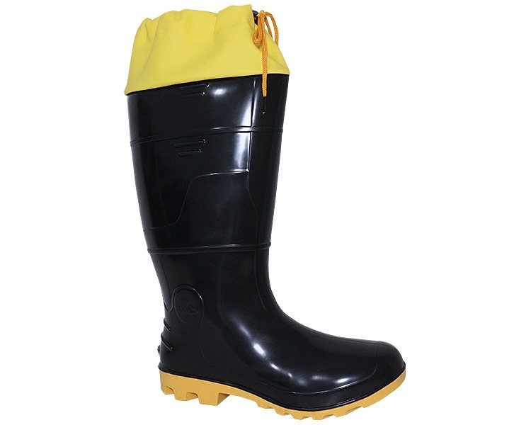 Bota de Pvc Preta com Polaina Kadesh Safety Boots Ref 6033polpa