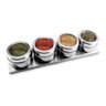Porta Temperos e Condimentos Inox 4 Potes com Imã e Suporte - 1