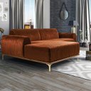 Ver imagem 3 de Sofá 4 Lugares 2,30m Chaise Direito Molino Base Madeira Pés - Nexta Casa