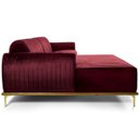 Ver imagem 6 de Sofá Molino 3 Lugares 230cm Chaise Direito Pés Gold Veludo Marsala - Nexta Casa