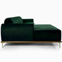 Ver imagem 6 de Sofá Molino 3 Lugares 230cm Chaise Direito Pés Gold Veludo Verde - Nexta Casa