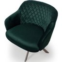 Ver imagem 5 de Poltrona Jade Tressê Giratória Eiffel Champagne Veludo Verde - Nexta Casa