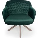 Ver imagem 6 de Poltrona Jade Tressê Giratória Eiffel Champagne Veludo Verde - Nexta Casa