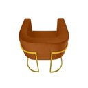 Ver imagem 4 de Kit 10 Cadeiras de Jantar Premium Base de Ferro Dourada Veludo Terracota Laranja