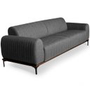 Ver imagem 1 de Sofá Molino 3 Lugares 230cm Pés Preto Fosco Linho Cinza - Nexta Casa