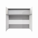 Ver imagem 6 de Balcão Atendimento Recepção Escritório 90 Cm X 110 Cm F5 Cor:cinza Sagrado com Branco