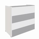 Ver imagem 2 de Balcão Atendimento Recepção Escritório 90 Cm X 110 Cm F5 Cor:cinza Sagrado com Branco