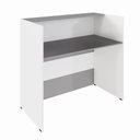 Ver imagem 5 de Balcão Atendimento Recepção Escritório 90 Cm X 110 Cm F5 Cor:cinza Sagrado com Branco