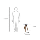 Ver imagem 3 de Mesa Lateral Redonda Pequena Baixa Urban Madeira e Mdf Branca 33x53x33 Donna 0101mrb01