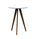 Ver imagem 2 de Mesa Lateral Redonda Pequena Baixa Urban Madeira e Mdf Branca 33x53x33 Donna 0101mrb01