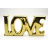Palavra Love Decorativa em Cerâmica Dourado 18cm 4534 Lyor - 1