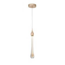 Pendente Gota Cristal Dourado LED 5W 3000K Bivolt - 1