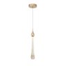 Pendente Gota Cristal Dourado LED 5W 3000K Bivolt - 1