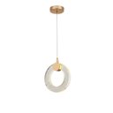 Ver imagem 1 de Pendente Arco Cristal Bolha e Metal Dourado LED 6W 3000K Bivolt