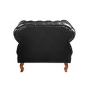 Ver imagem 6 de Conjunto Sofá Namoradeira Chesterfield Com Capitonê 2 Lugares E Poltrona Duquesa - Couríssimo Preto