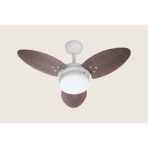 Ventilador de Teto Ventura Branco Pás Tabaco 127V