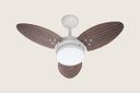 Ver imagem 1 de Ventilador de Teto Ventura Branco Pás Tabaco 127V