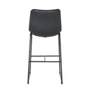 Ver imagem 4 de Banqueta Alta Munich Para Cozinha Bar Bistro Bancada Courino - Preto