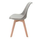 Ver imagem 3 de Cadeira Polipropileno Leda Wood; Design Moderno para Sala de Jantar e Escritório