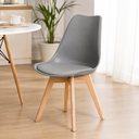 Ver imagem 1 de Cadeira Polipropileno Saarinen Leda Wood; Design Moderno para Sala de Jantar e Escritório