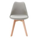 Ver imagem 2 de Cadeira Polipropileno Leda Wood; Design Moderno para Sala de Jantar e Escritório