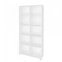 Ver imagem 6 de Kit 2 Peças com Escrivaninha 1 Gaveta e Estante Multiuso 10 Nichos Espresso Móveis