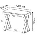 Ver imagem 5 de Conjunto 2 Peças com Escrivaninha 1 Gaveta e Estante Multiuso 10 Nichos Branco Artany