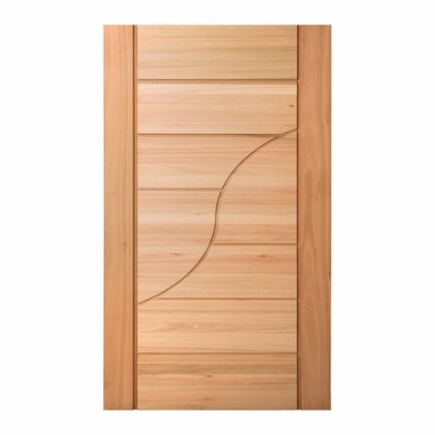 Folha de Porta Maciça em Eucalipto Acabamento Natural 210x100cm PM91 Sublime Cruzeiro Portas