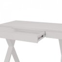 Ver imagem 4 de Escrivaninha Mesa Escritório e Estante Veneza 1 Gaveta 3 Nichos Branco Artany